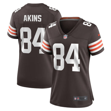Jordan Akins Cleveland Browns brown Game jersey