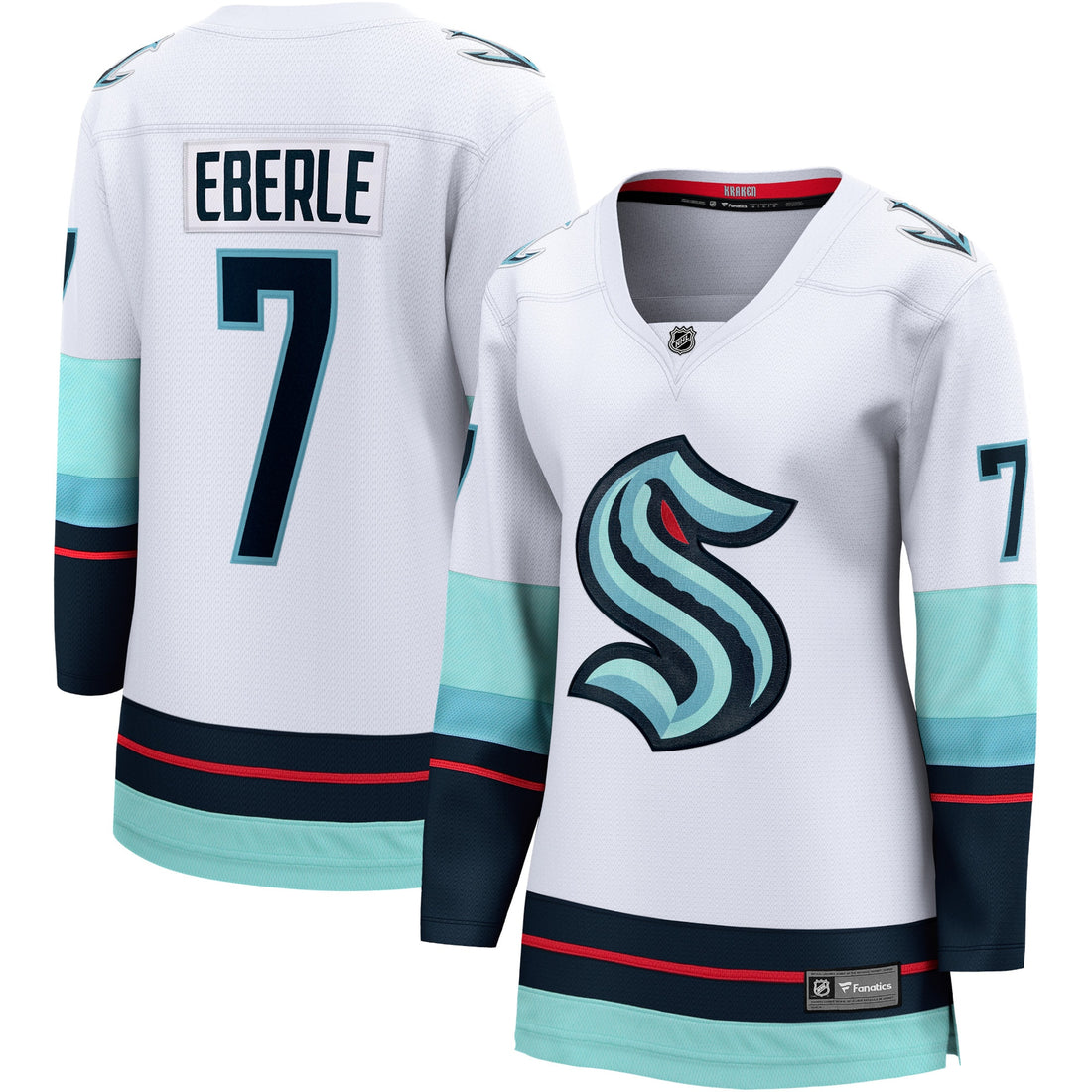 Jordan Eberle Seattle Kraken white Away jersey