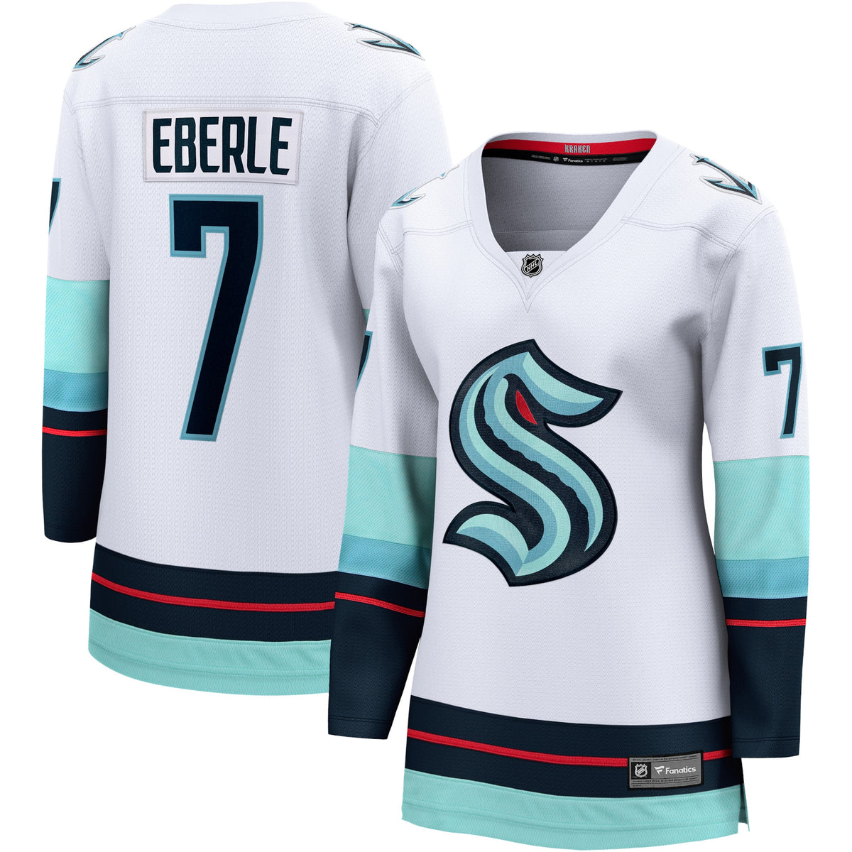 Jordan Eberle Seattle Kraken white Away jersey