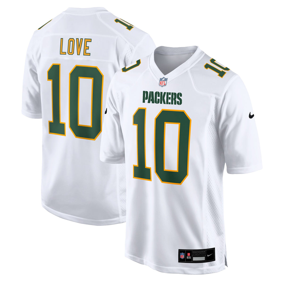 Jordan Love Green Bay Packers white Fashion jersey
