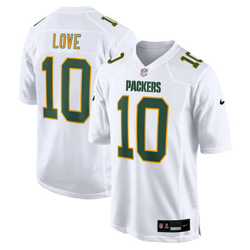 Jordan Love Green Bay Packers white Fashion jersey