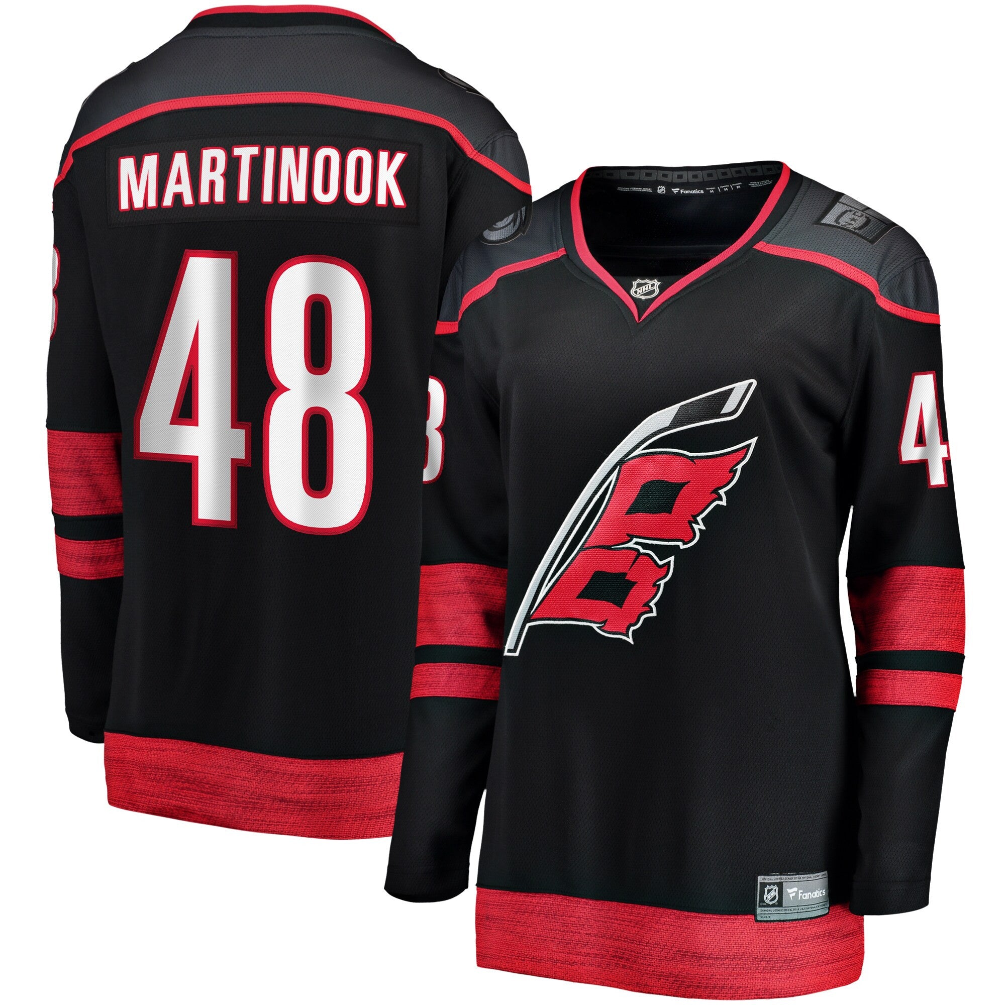 Jordan Martinook Carolina Hurricanes black Home jersey