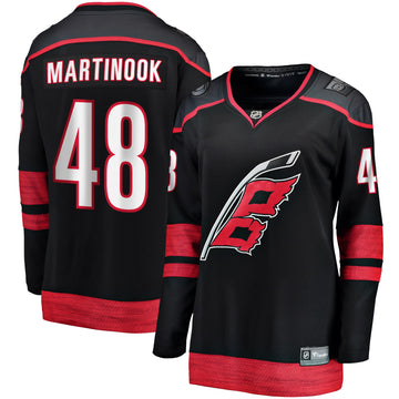 Jordan Martinook Carolina Hurricanes black Home jersey