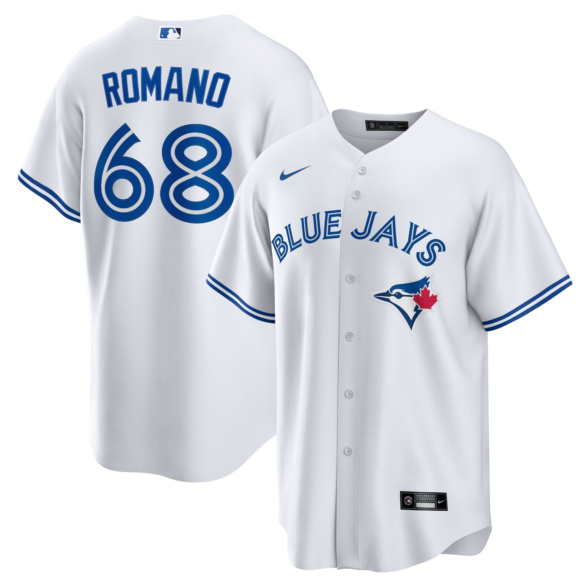 Jordan Romano Toronto Blue Jays white jersey