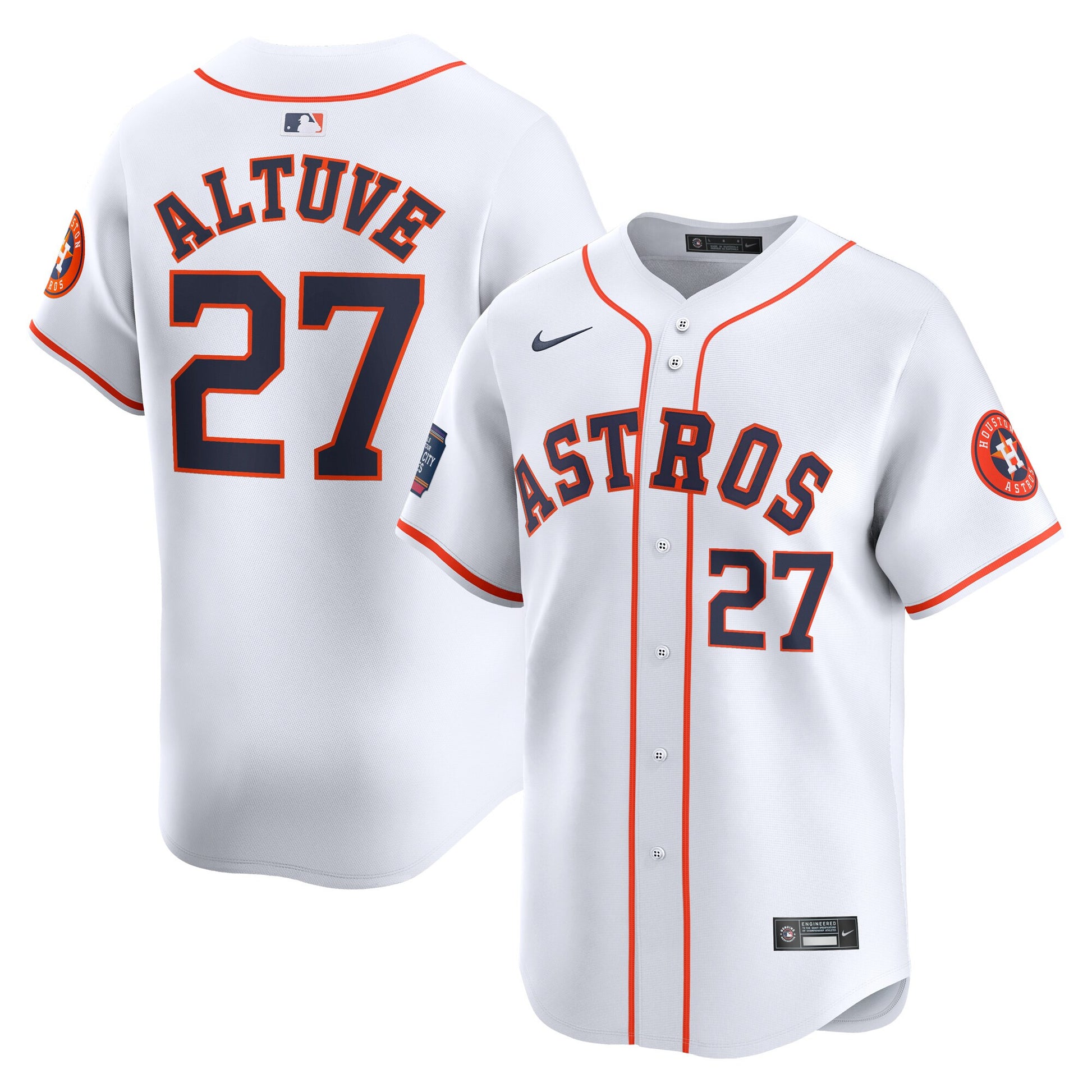 Jose Altuve Houston Astros white Limited jersey