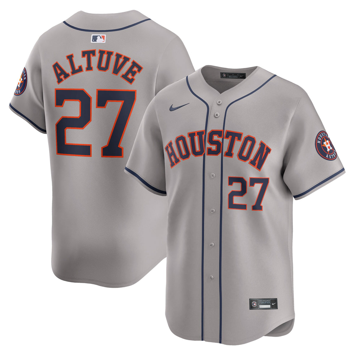 Jose Altuve Houston Astros gray Limited jersey