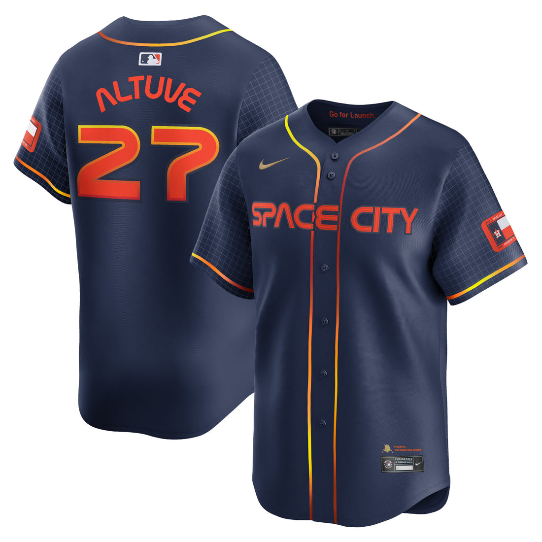 Jose Altuve Houston Astros navy City Connect jersey