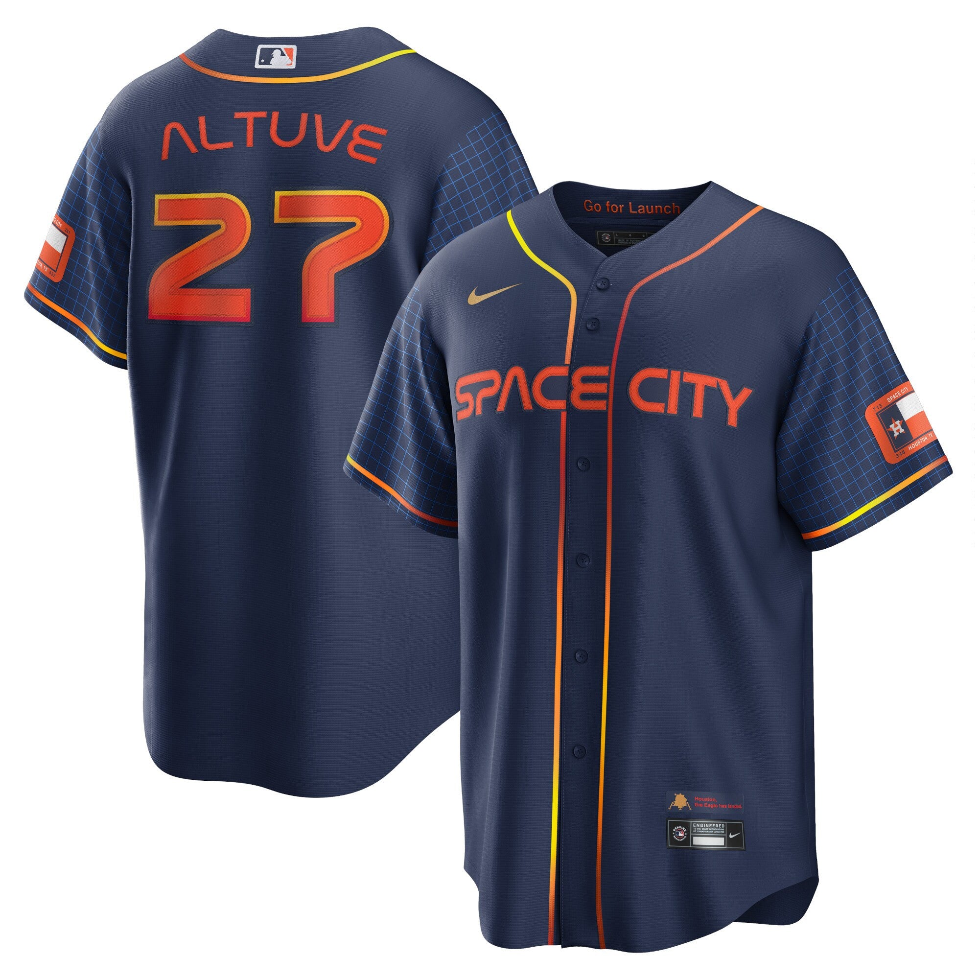 Jose Altuve Houston Astros navy City Connect jersey