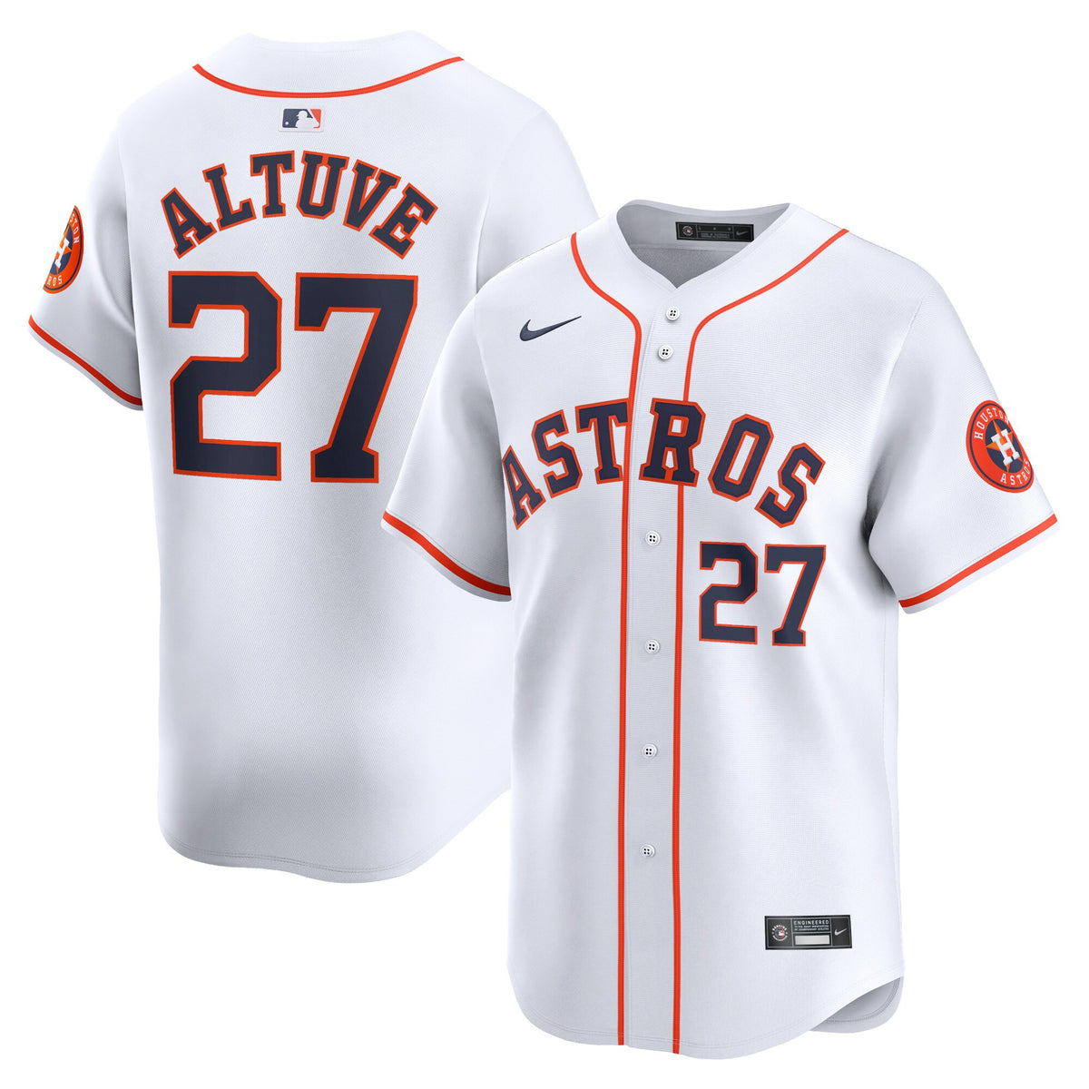 Jose Altuve Houston Astros white Limited jersey