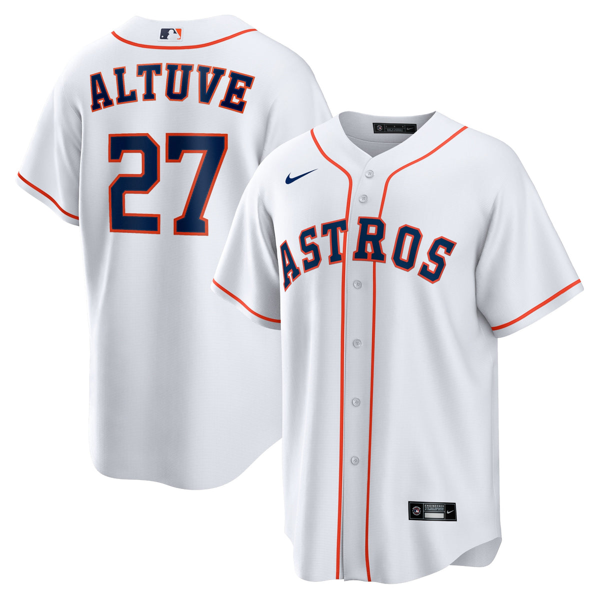 Jose Altuve Houston Astros white Home jersey