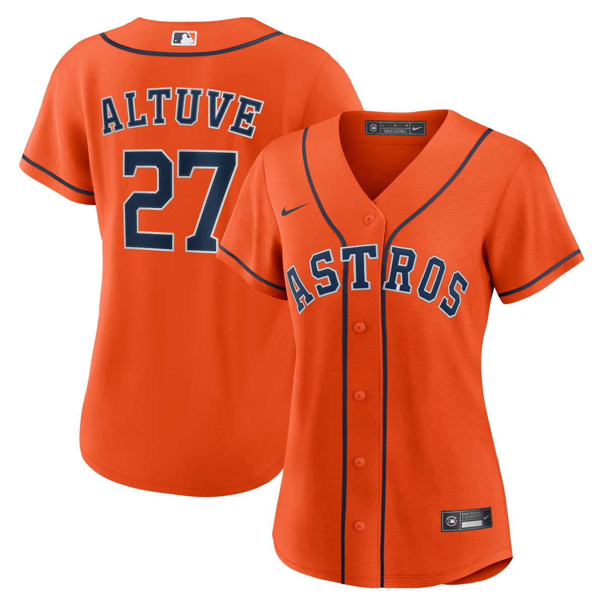 Jose Altuve Houston Astros orange Alternate jersey