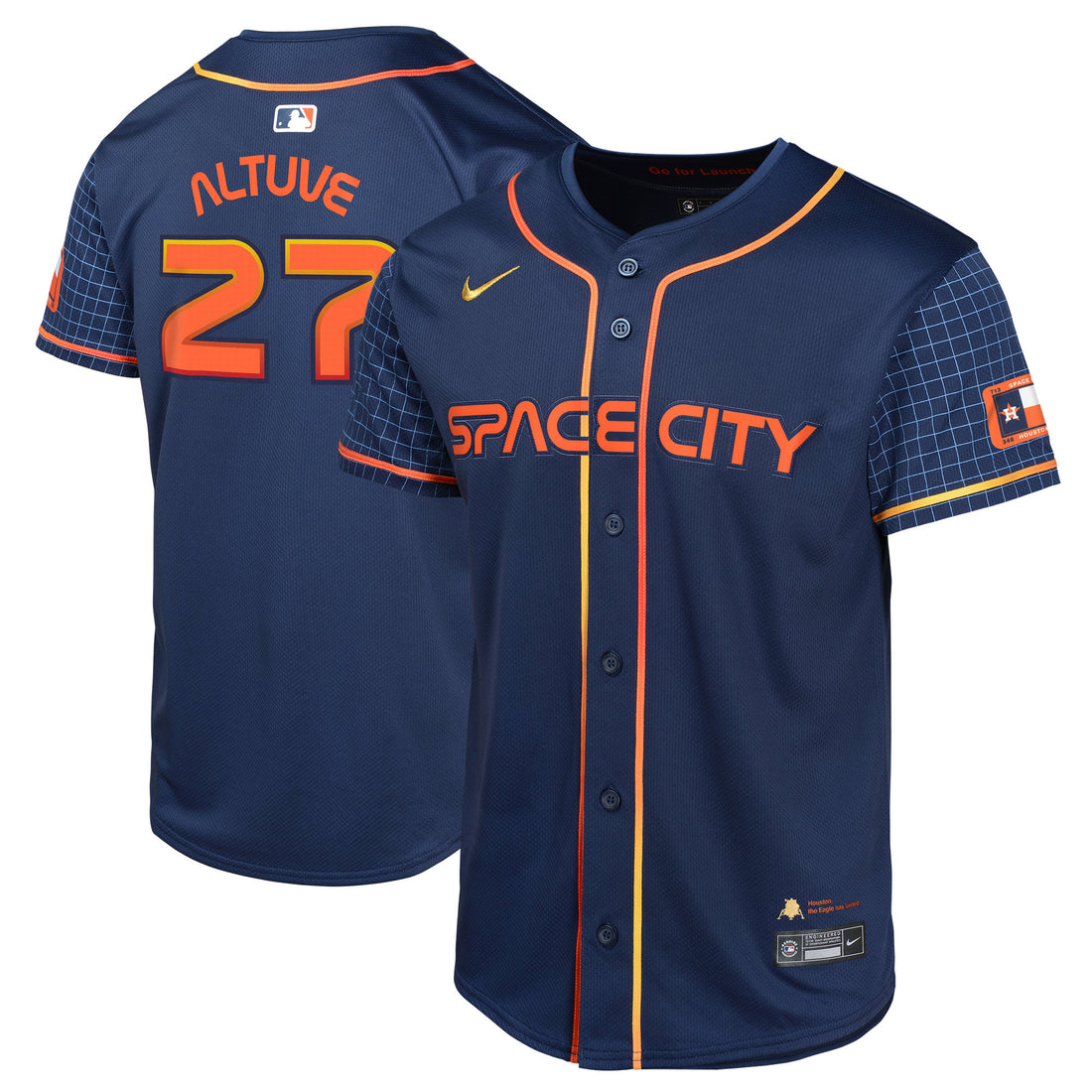 Jose Altuve Houston Astros navy City Connect jersey