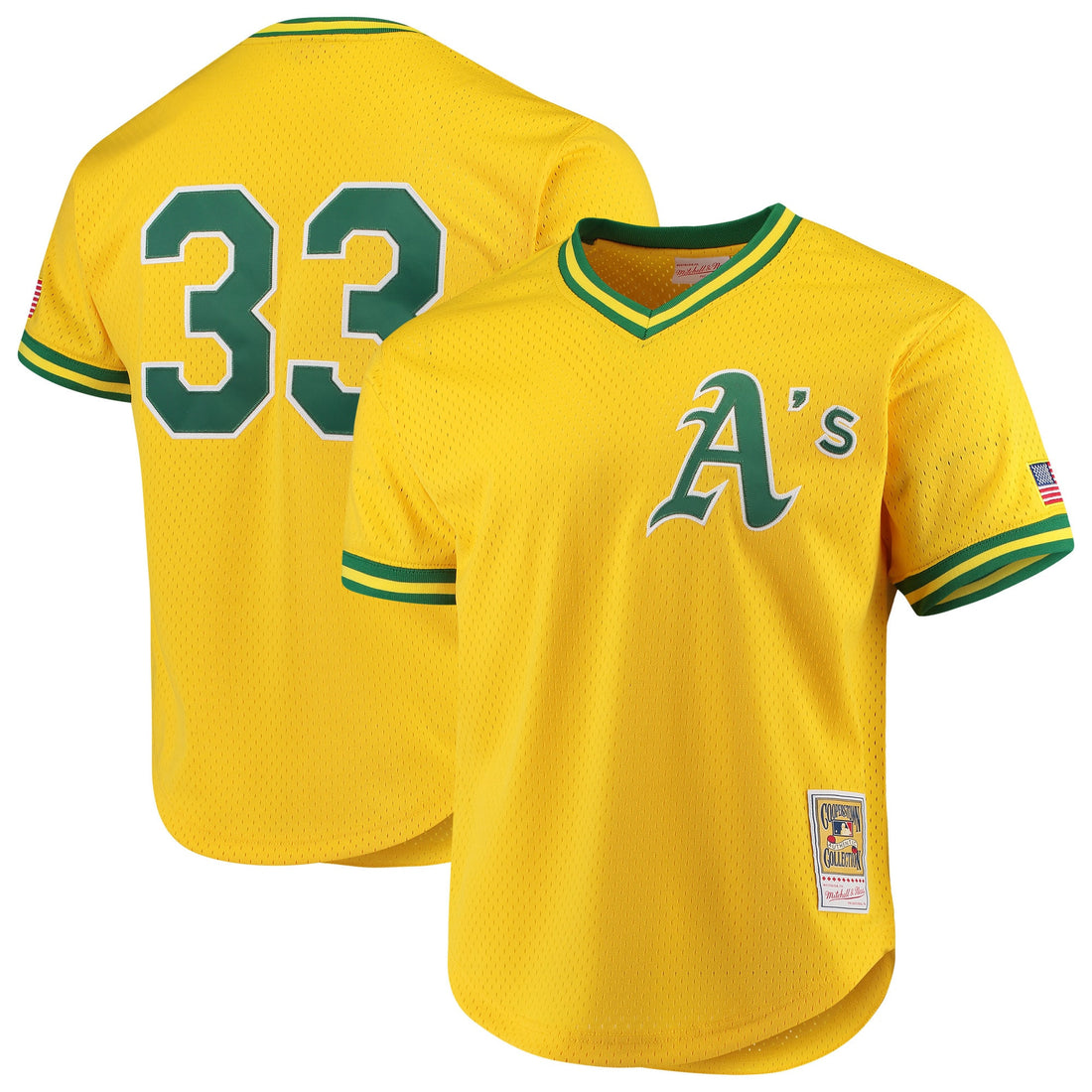 Jose Canseco Oakland Athletics gold Cooperstown jersey