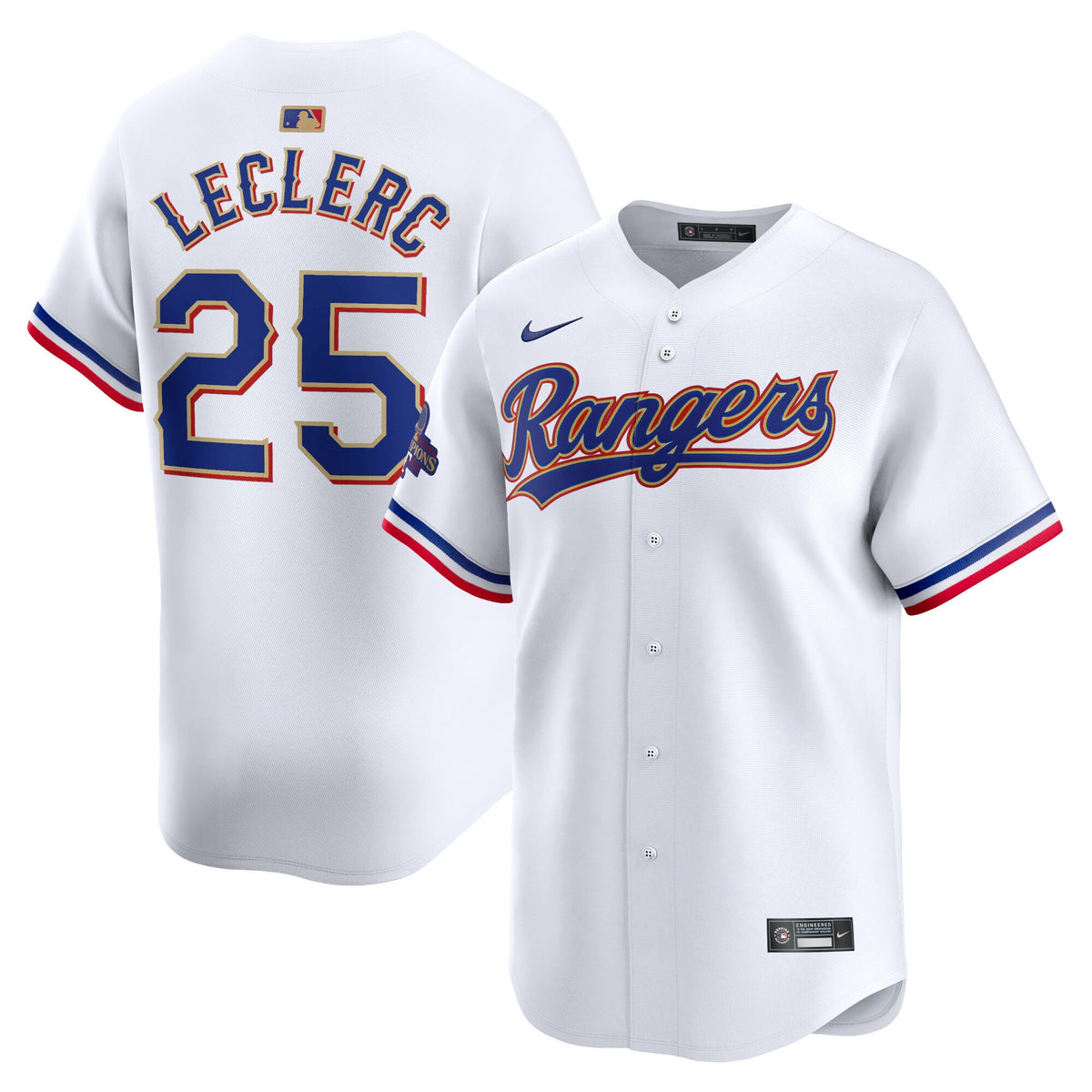 Jose Leclerc Texas Rangers gold Limited jersey