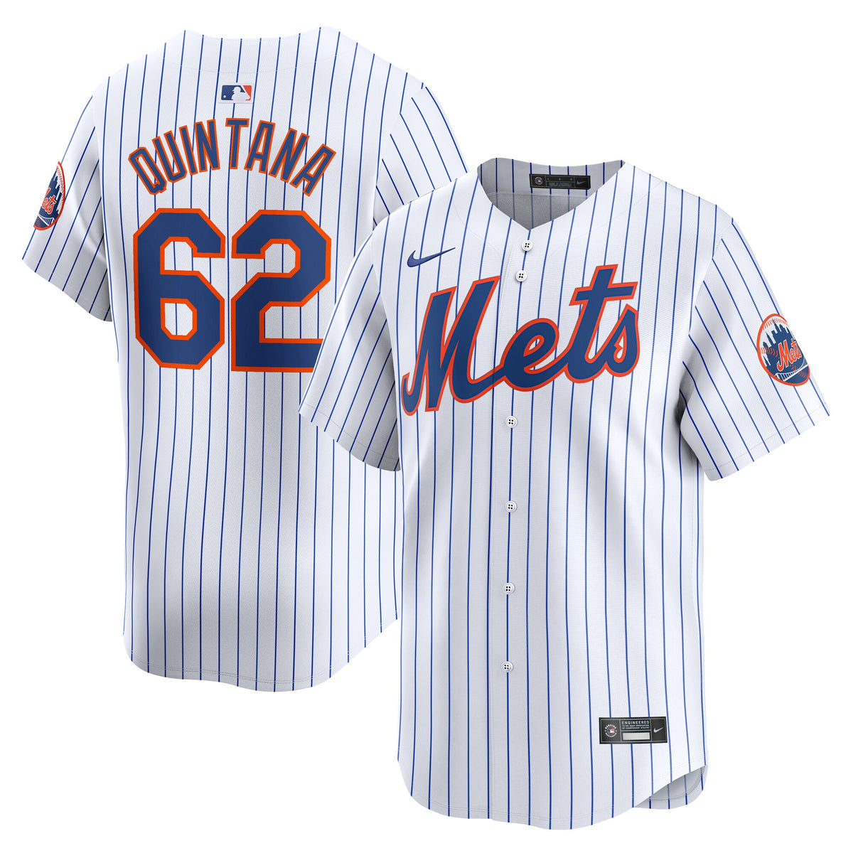 Jose Quintana New York Mets white Limited jersey