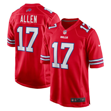 Josh Allen Buffalo Bills red Alternate jersey