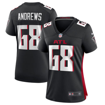 Josh Andrews Atlanta Falcons black Game jersey