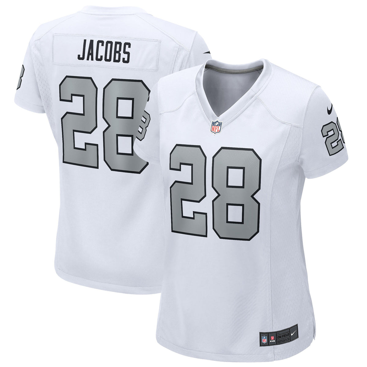 Josh Jacobs Las Vegas Raiders white Game jersey