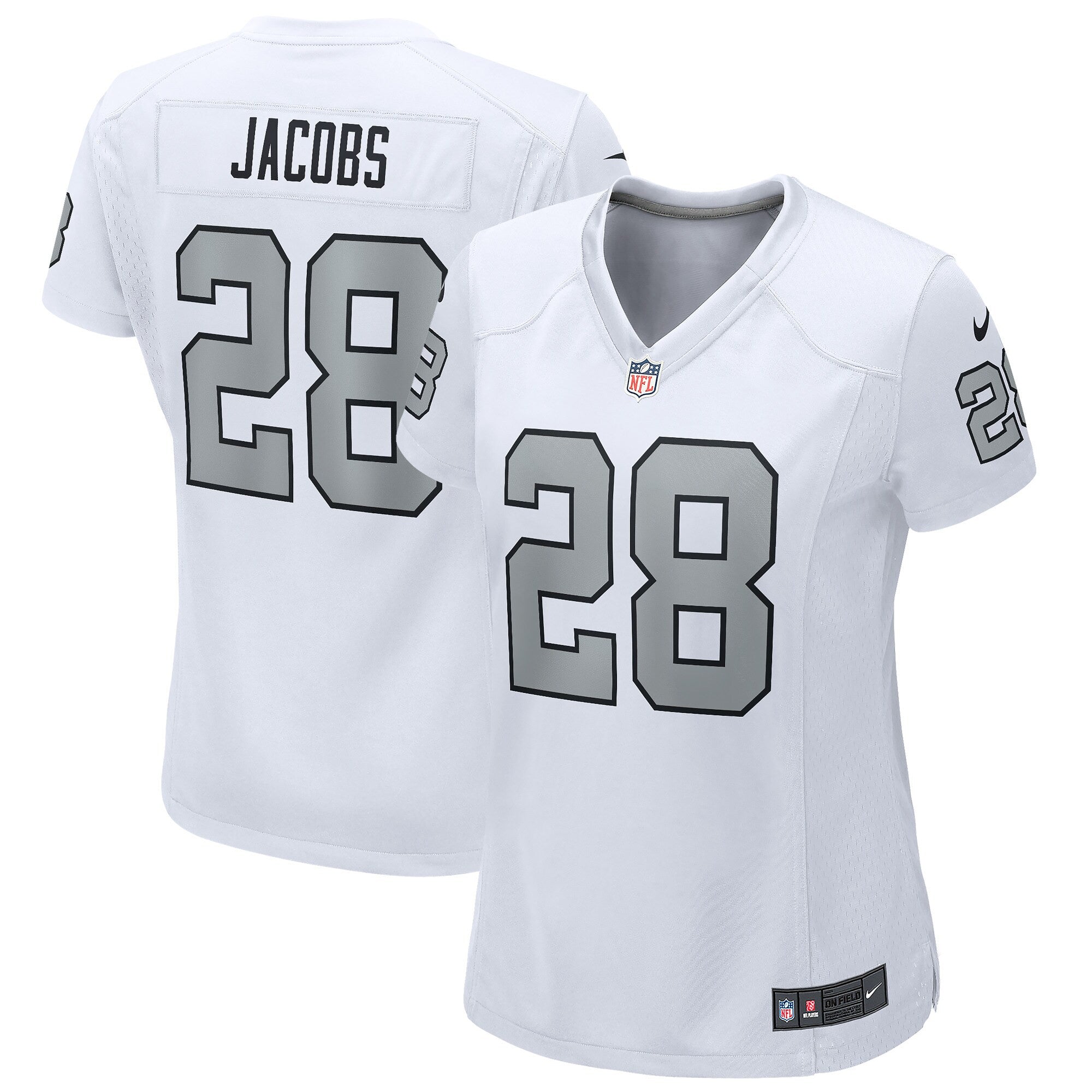 Josh Jacobs Las Vegas Raiders white Game jersey