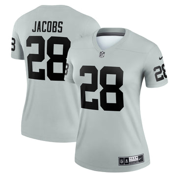 Josh Jacobs Las Vegas Raiders silver Inverted Legend jersey