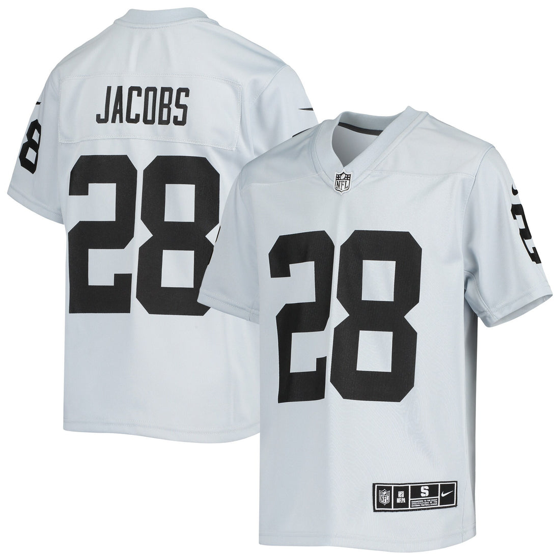Josh Jacobs Las Vegas Raiders silver jersey