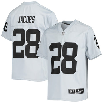 Josh Jacobs Las Vegas Raiders silver jersey
