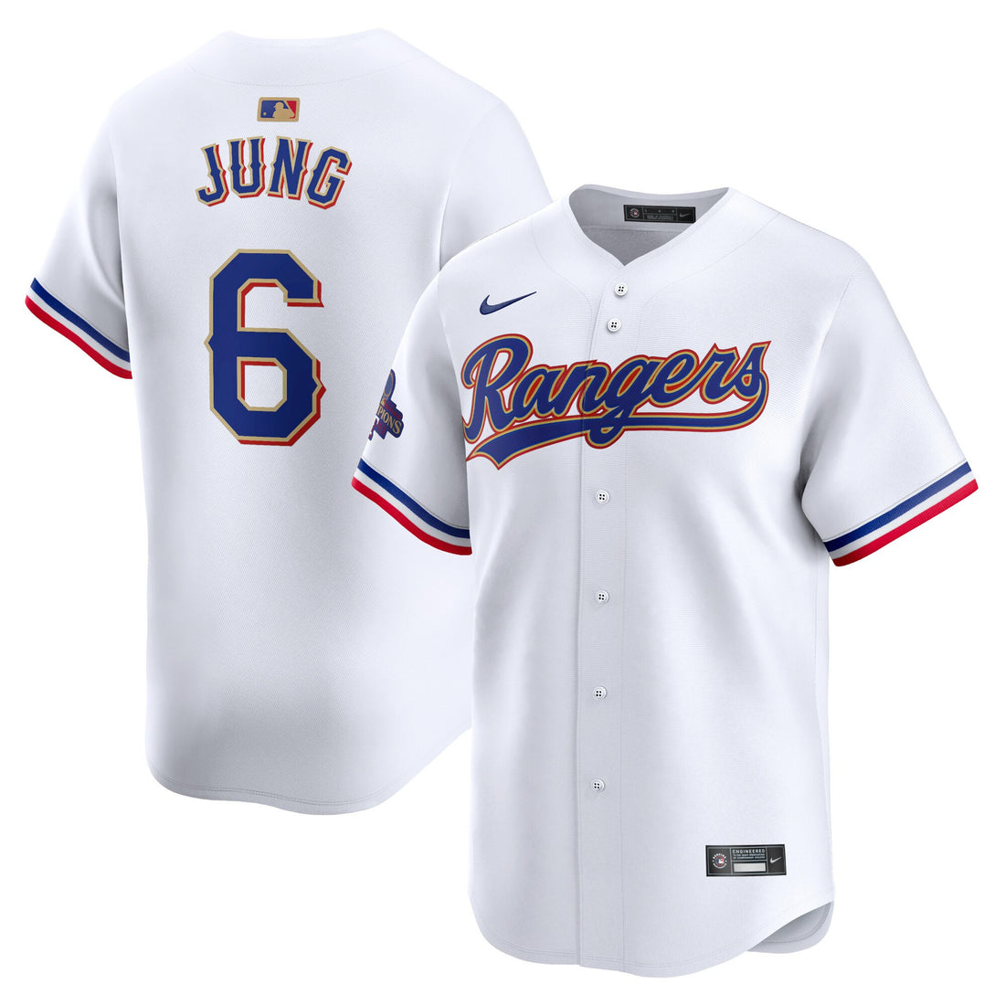 Josh Jung Texas Rangers gold Limited jersey
