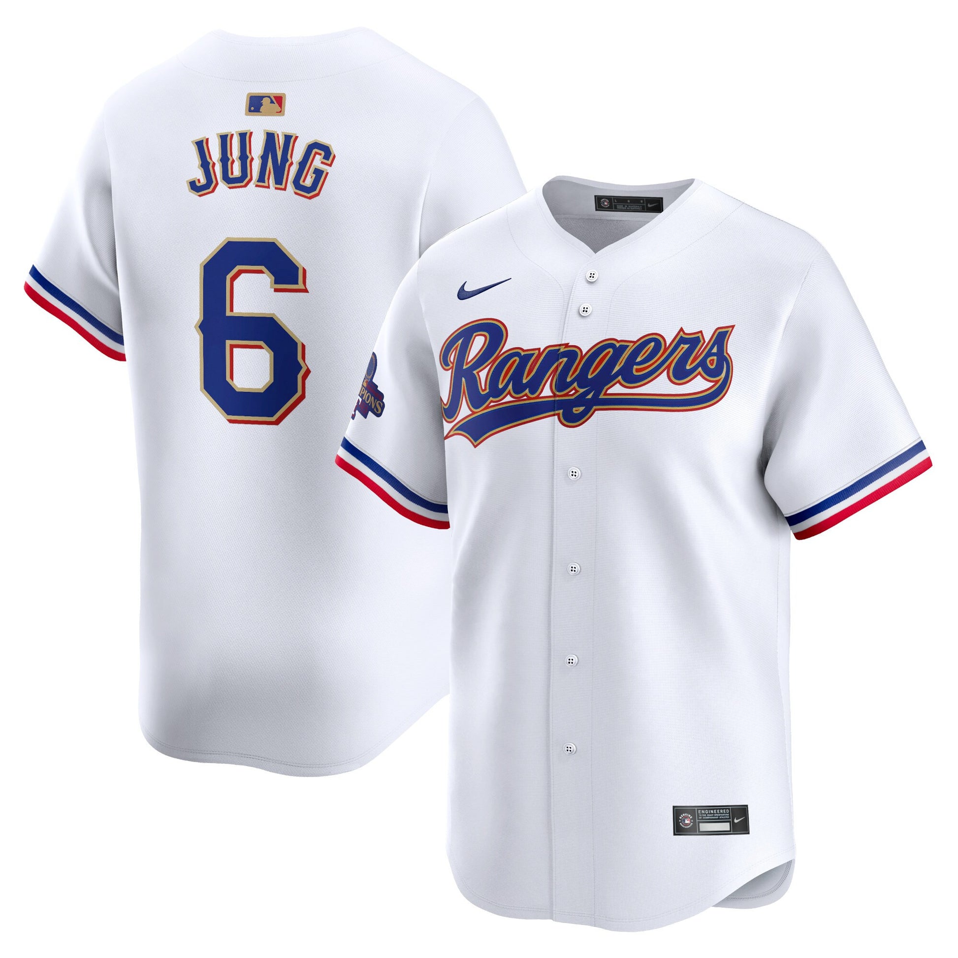 Josh Jung Texas Rangers gold Limited jersey