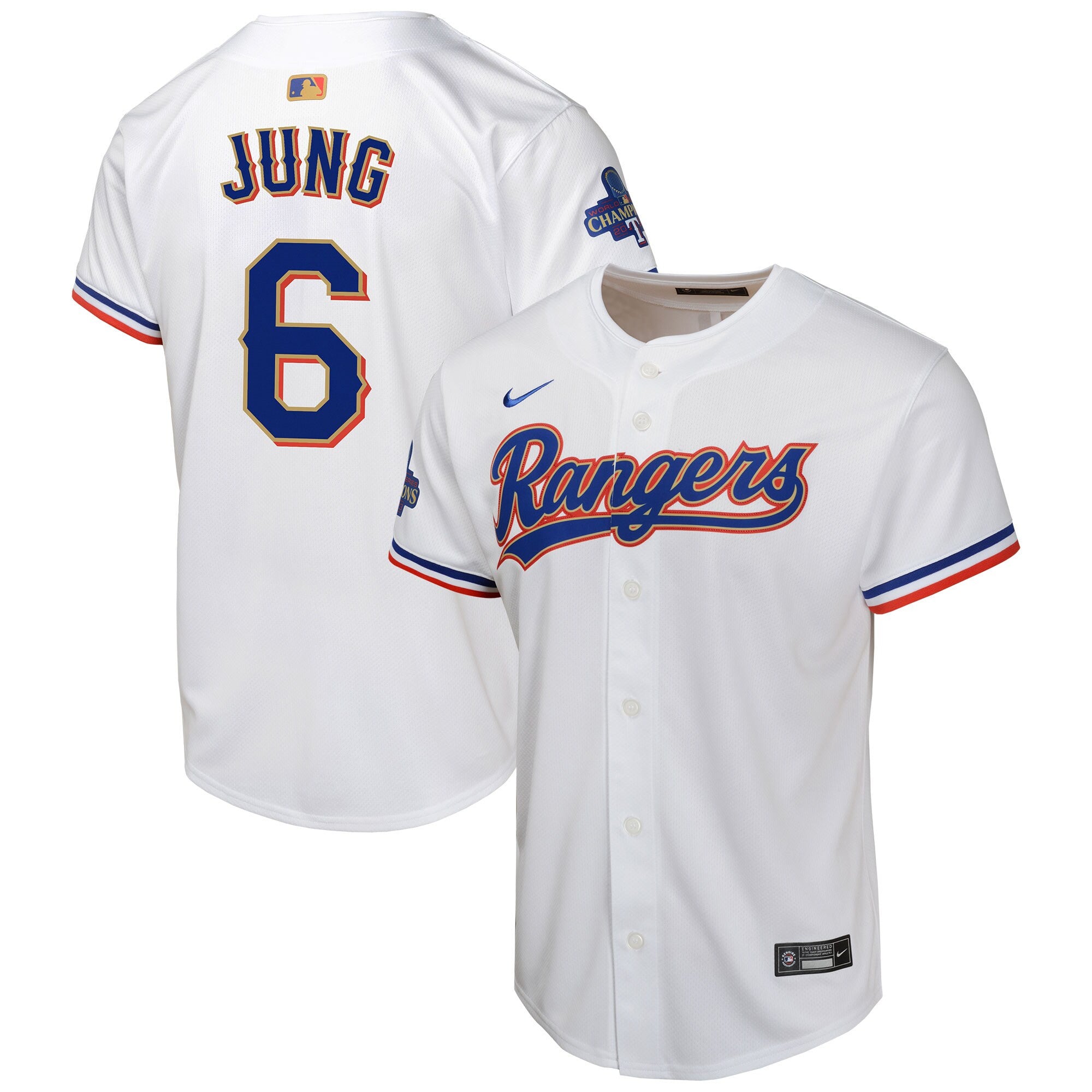 Josh Jung Texas Rangers gold Limited jersey