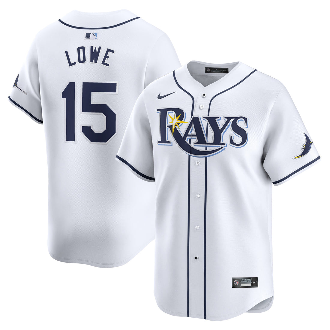 Josh Lowe Tampa Bay Rays white Limited jersey