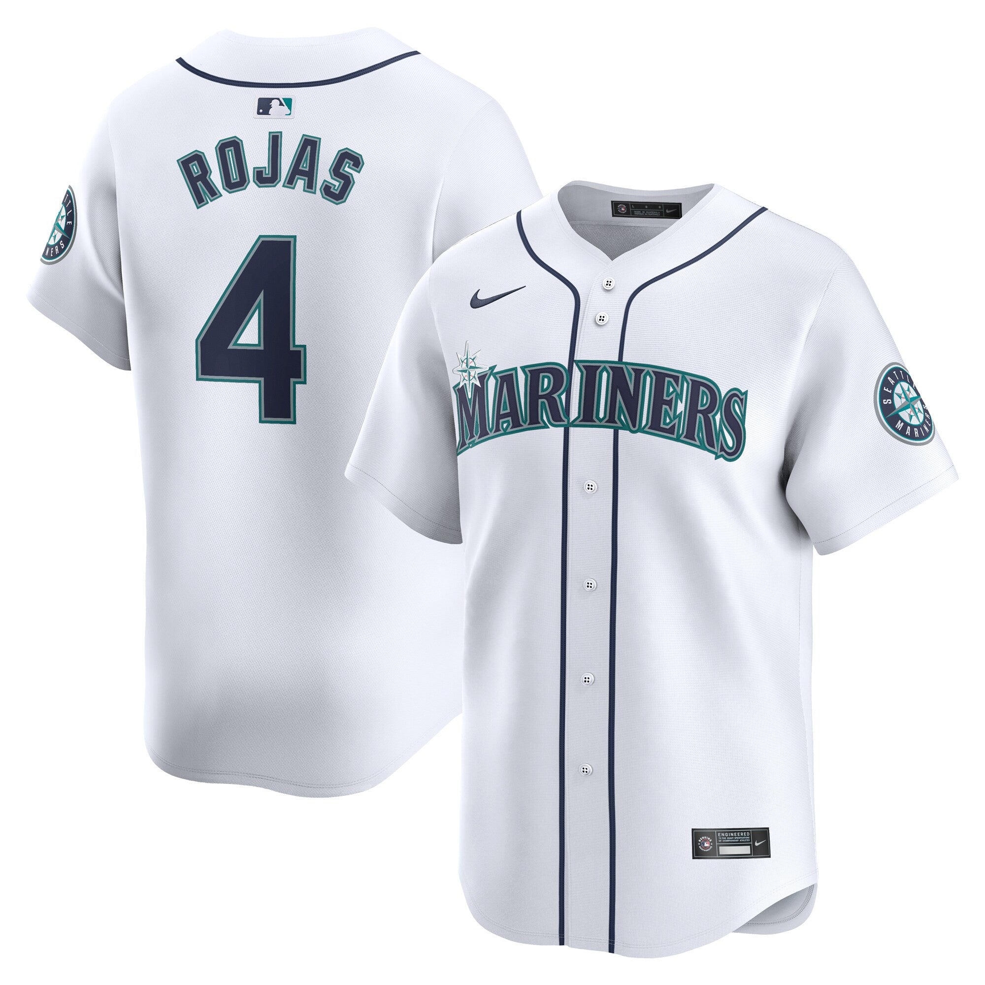 Josh Rojas Seattle Mariners white Limited jersey