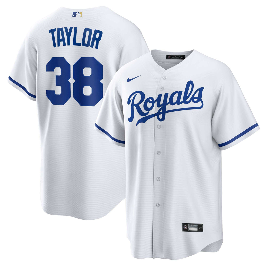 Josh Taylor Kansas City Royals white Home jersey