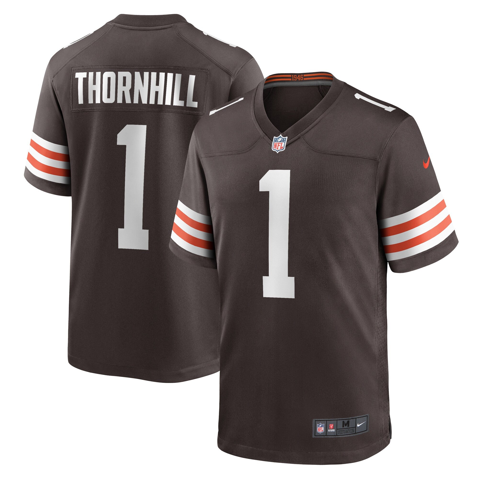 Juan Thornhill Cleveland Browns brown Game jersey