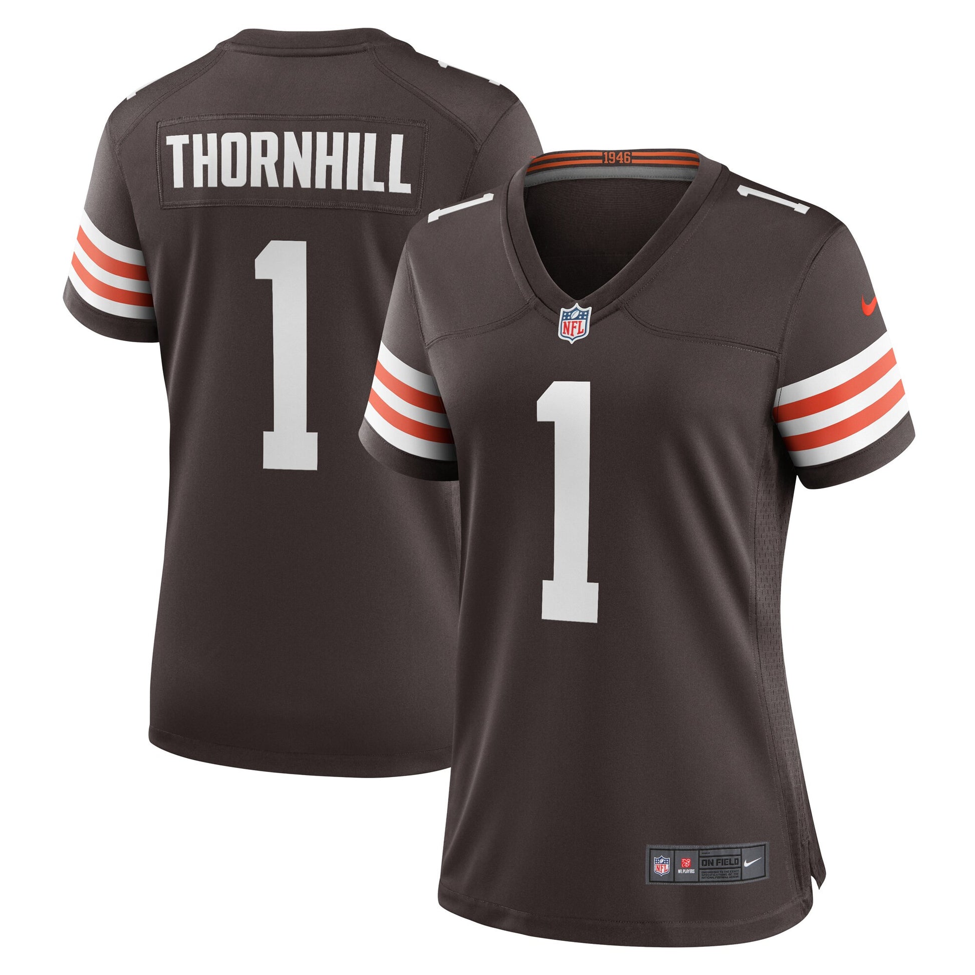 Juan Thornhill Cleveland Browns brown jersey