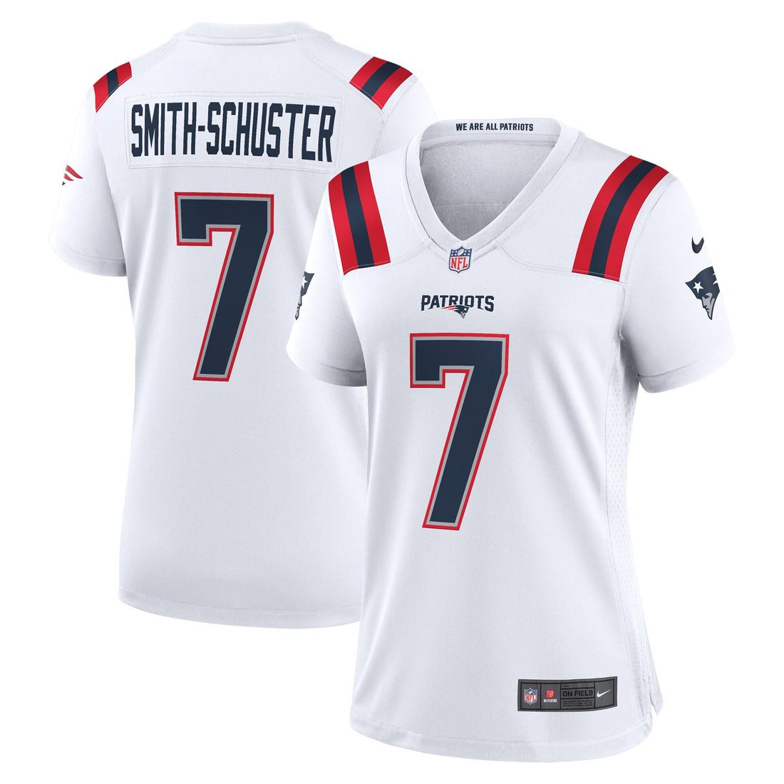 Juju Smith-schuster New England Patriots white Game jersey