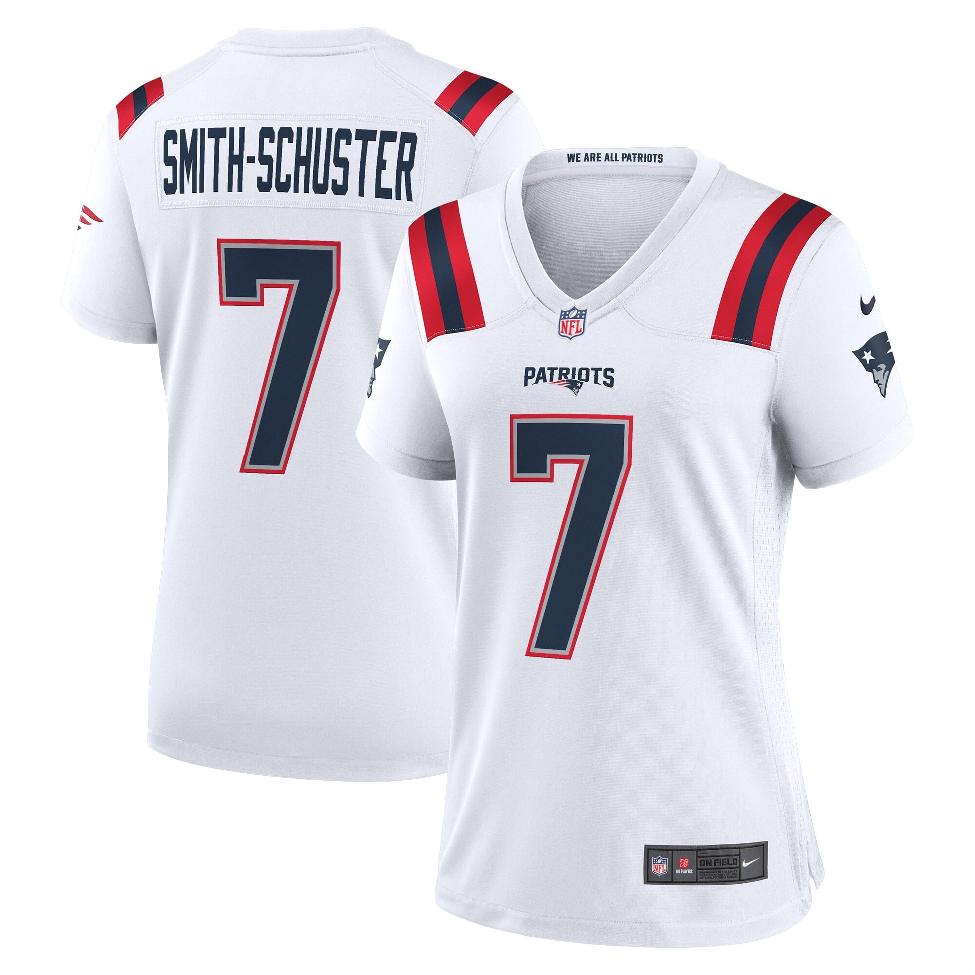 Juju Smith-schuster New England Patriots white Game jersey