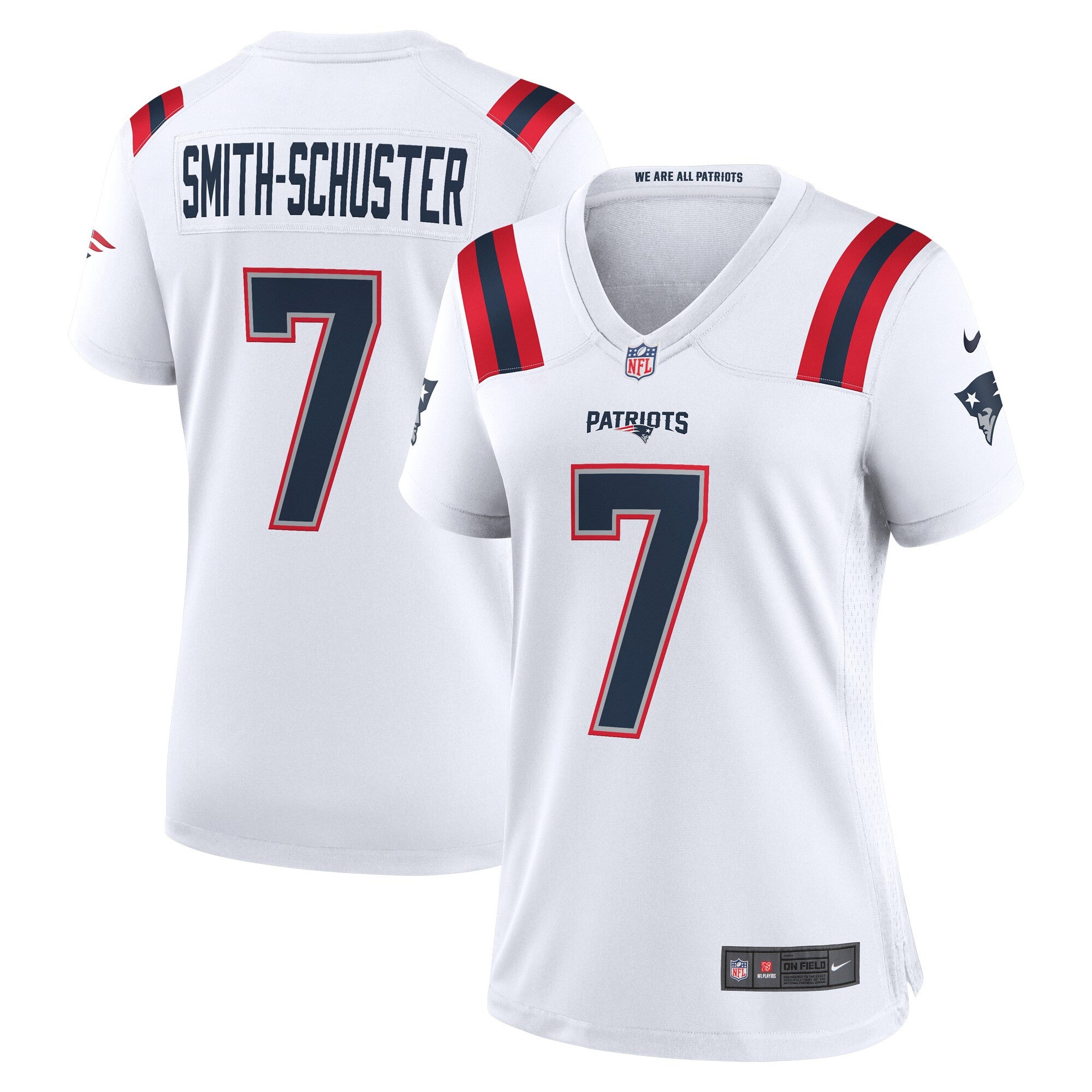 Juju Smith-schuster New England Patriots white Game jersey