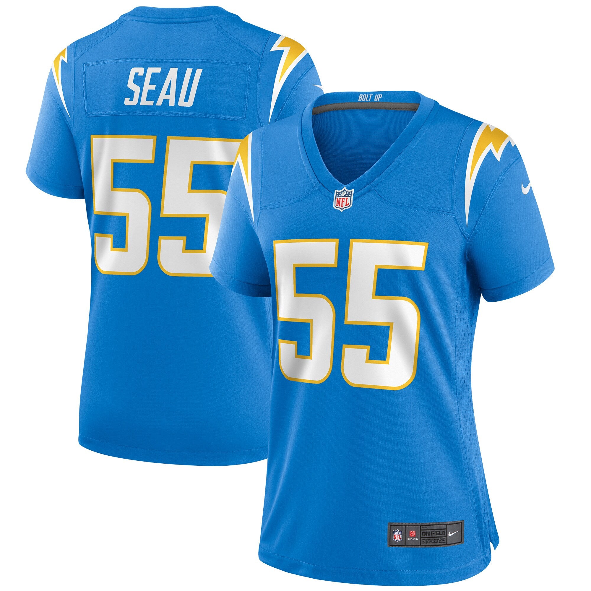 Junior Seau Los Angeles Chargers blue Game jersey