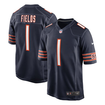 Justin Fields Chicago Bears navy jersey