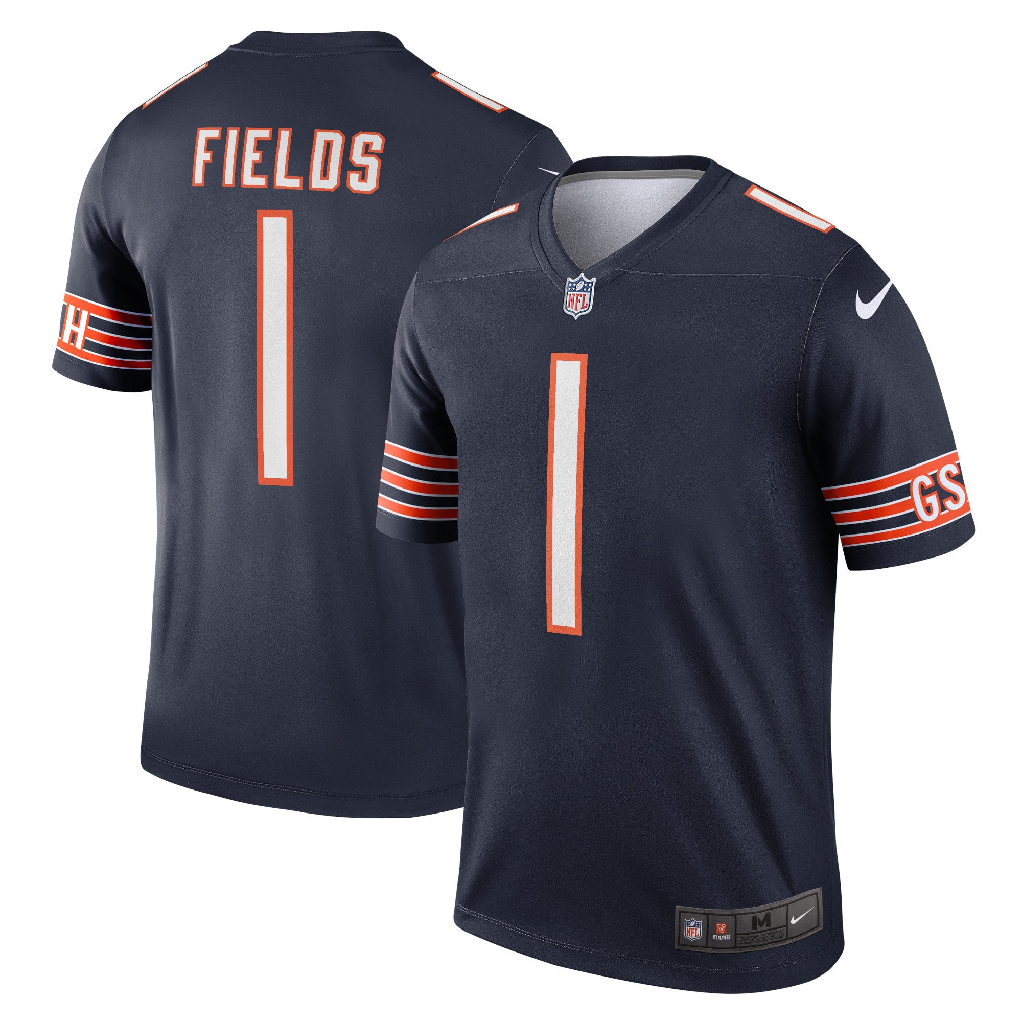Justin Fields Chicago Bears navy Legend jersey
