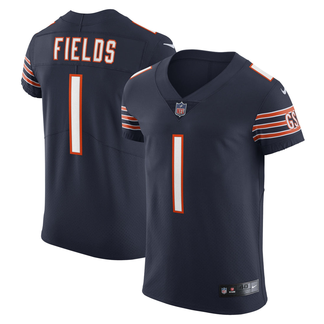 Justin Fields Chicago Bears navy Vapor jersey