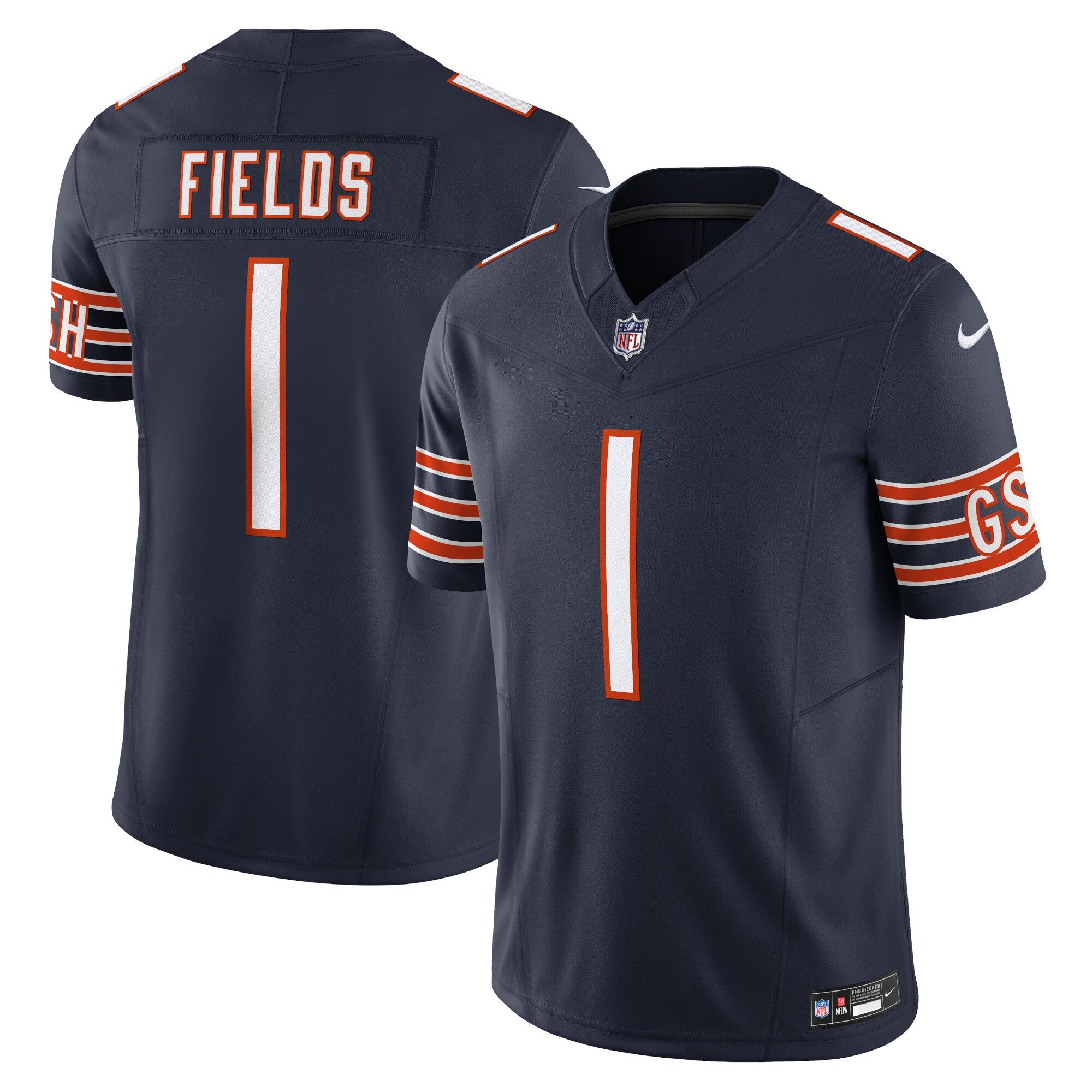 Justin Fields Chicago Bears navy Vapor jersey