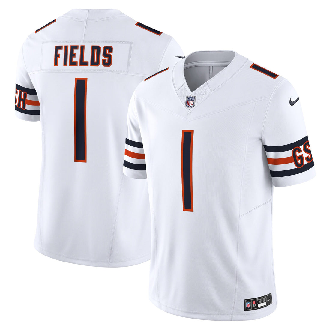 Justin Fields Chicago Bears white Vapor jersey