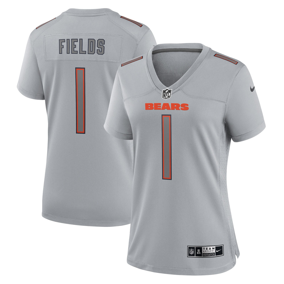 Justin Fields Atmosphere Chicago Bears gray Fashion jersey
