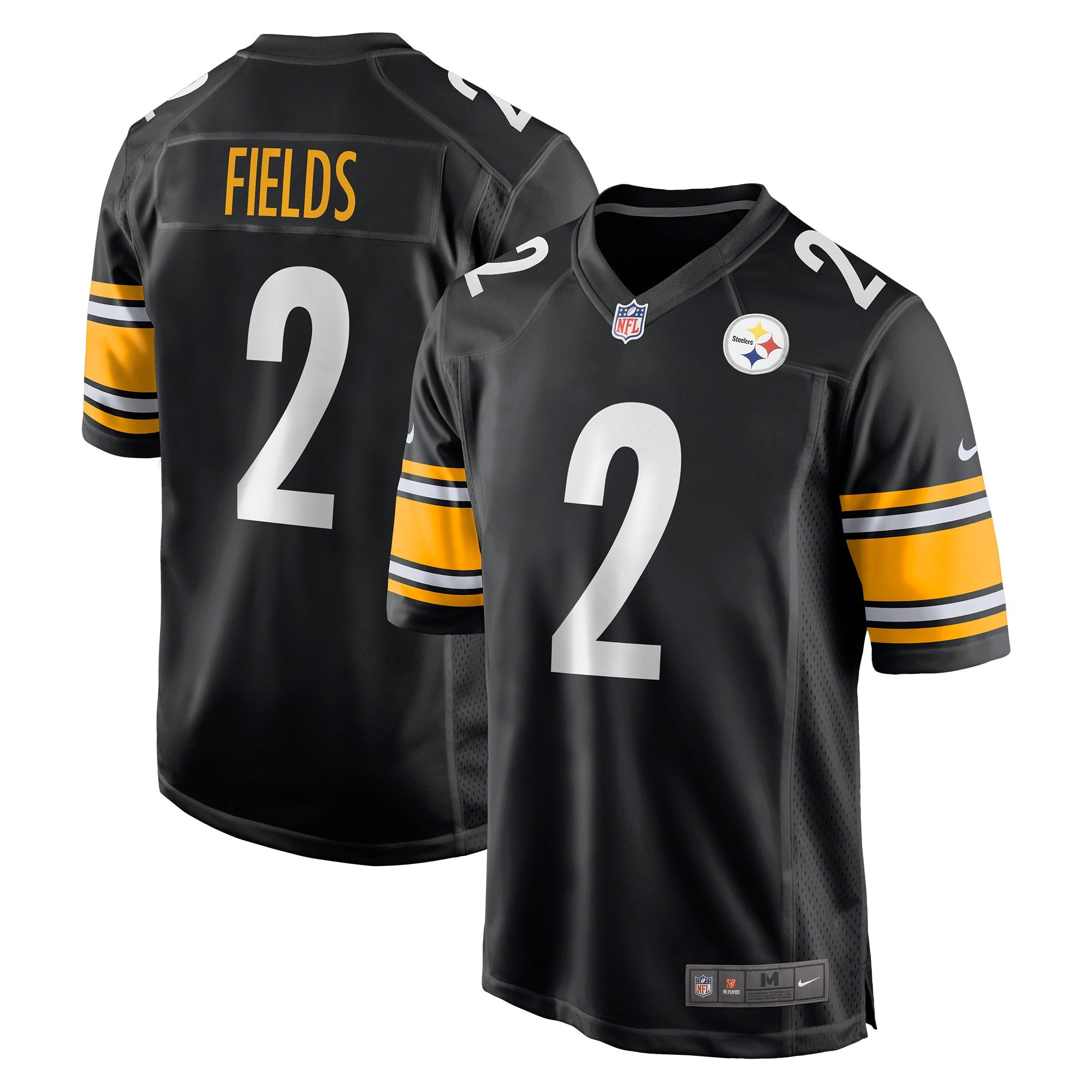 Justin Fields Pittsburgh Steelers black Game jersey