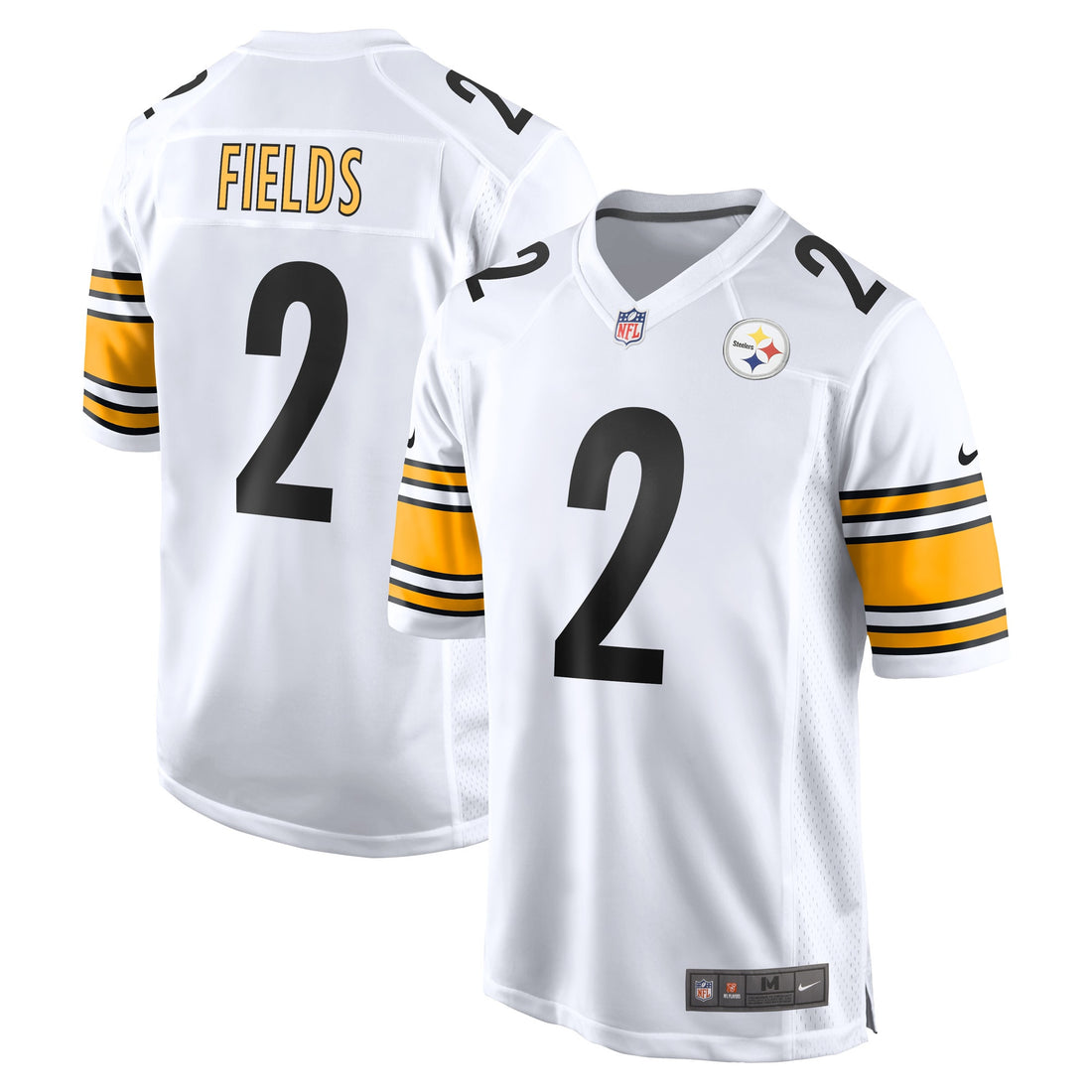 Justin Fields Pittsburgh Steelers white jersey