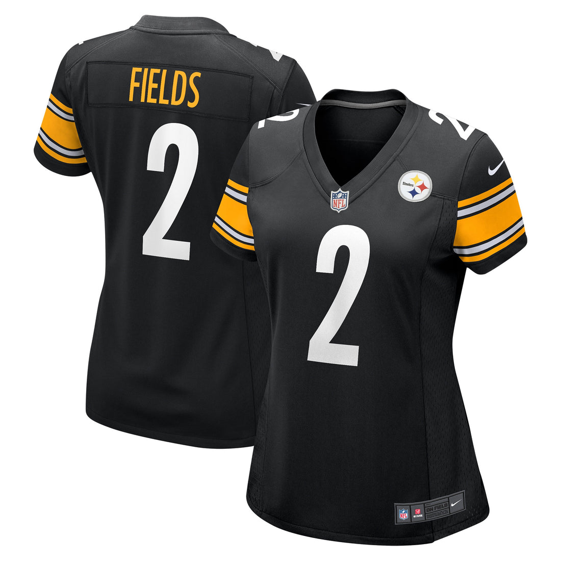 Justin Fields Pittsburgh Steelers black Game jersey