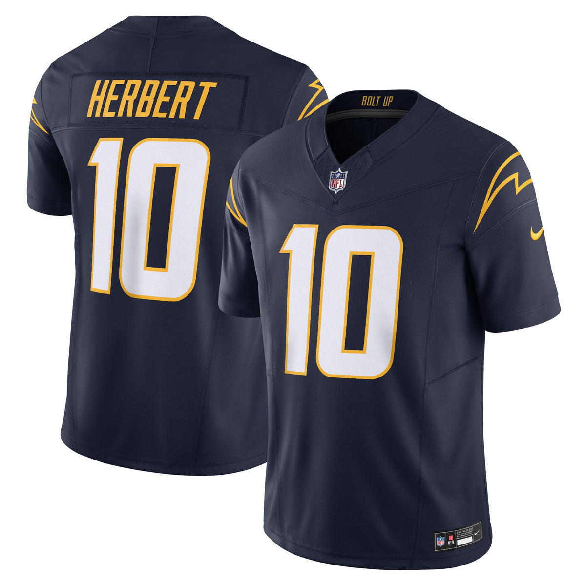 Justin Herbert Los Angeles Chargers navy Vapor jersey
