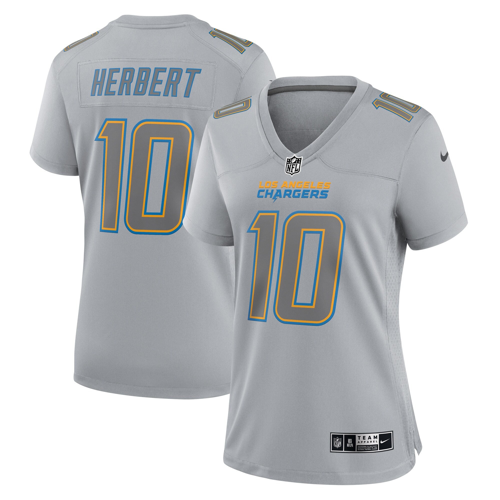 Justin Herbert Atmosphere Los Angeles Chargers gray Fashion jersey