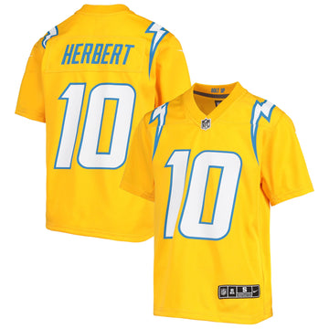 Justin Herbert Los Angeles Chargers gold jersey